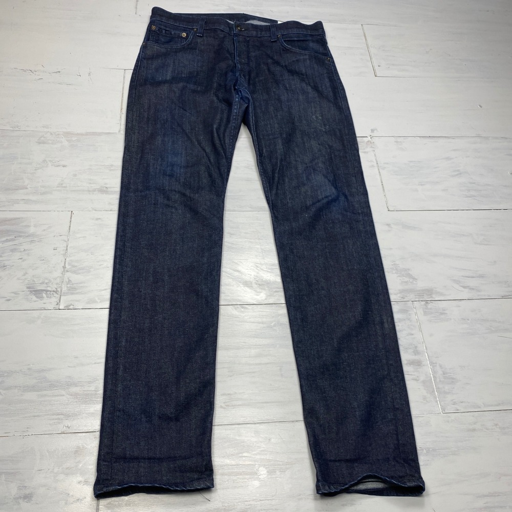 Rag & Bone Fit 2 Slim Jeans Mens 33X34 Tonal Rinse Dark Wash Denim Made in USA